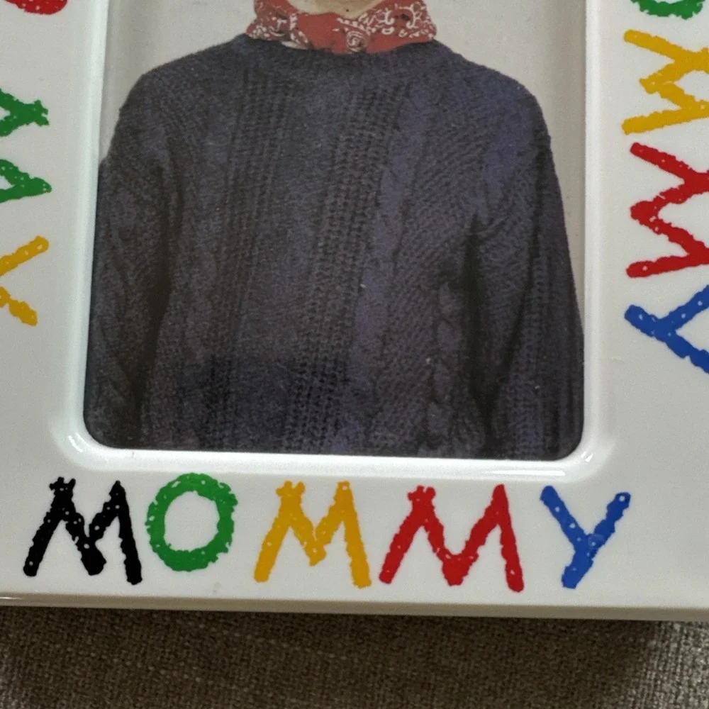 Vintage I Love My Mommy Plastic Picture Crayon Style Photo‎ 3.5 x 5.25